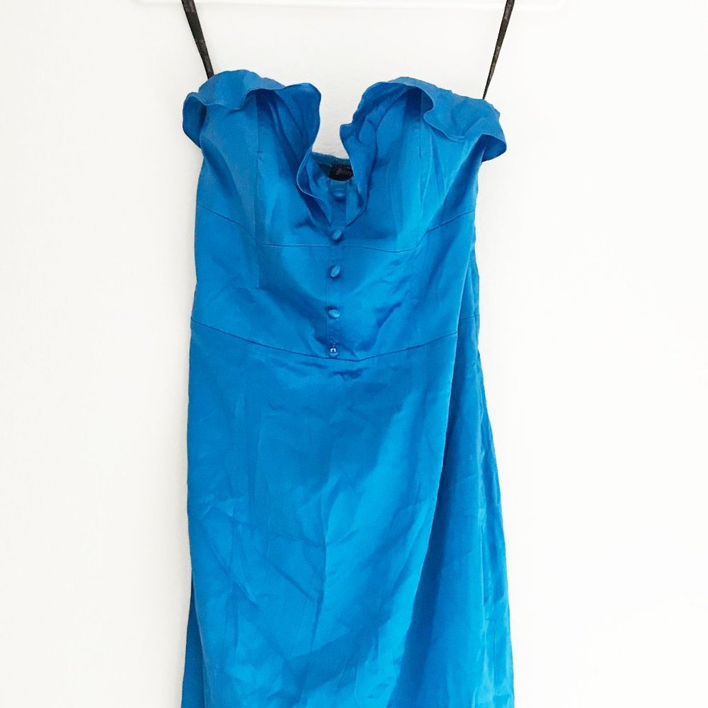 Betsey Johnson blue satin cocktail dress size 6